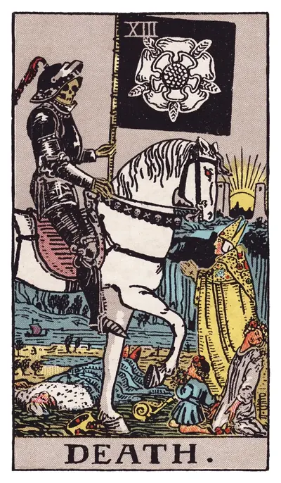 La Mort, arcane XIII du tarot de Rider-Waite