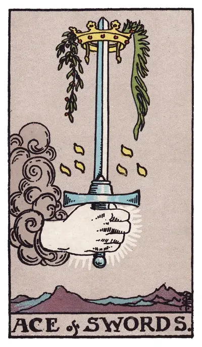 L'As d'Épées du tarot de Rider-Waite